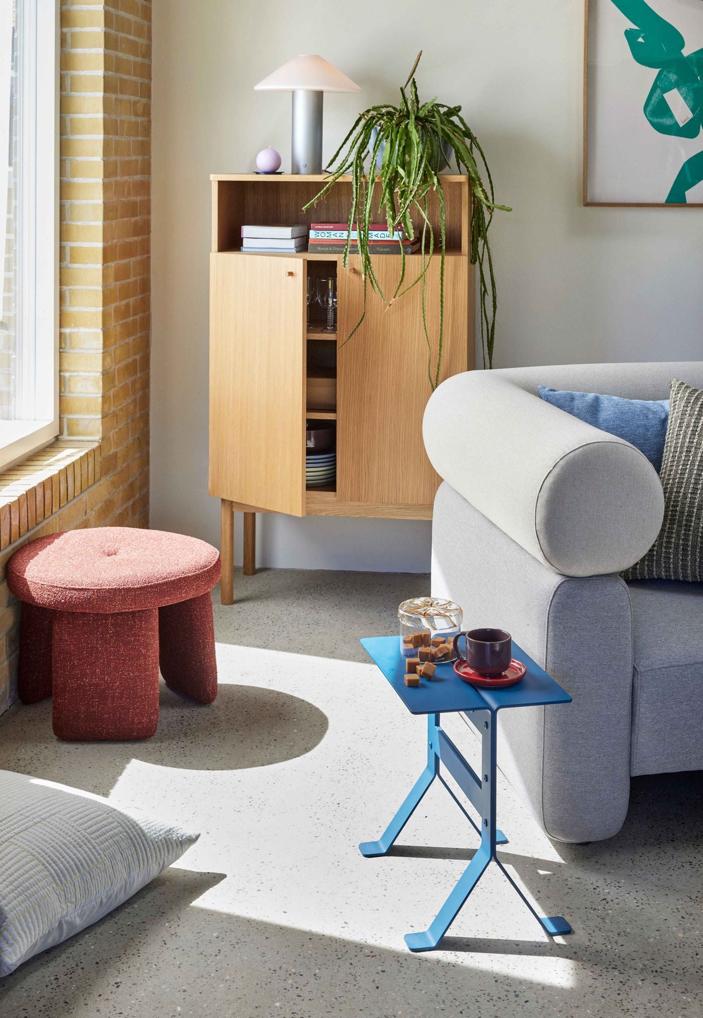 Hübsch Rocco Puf Red