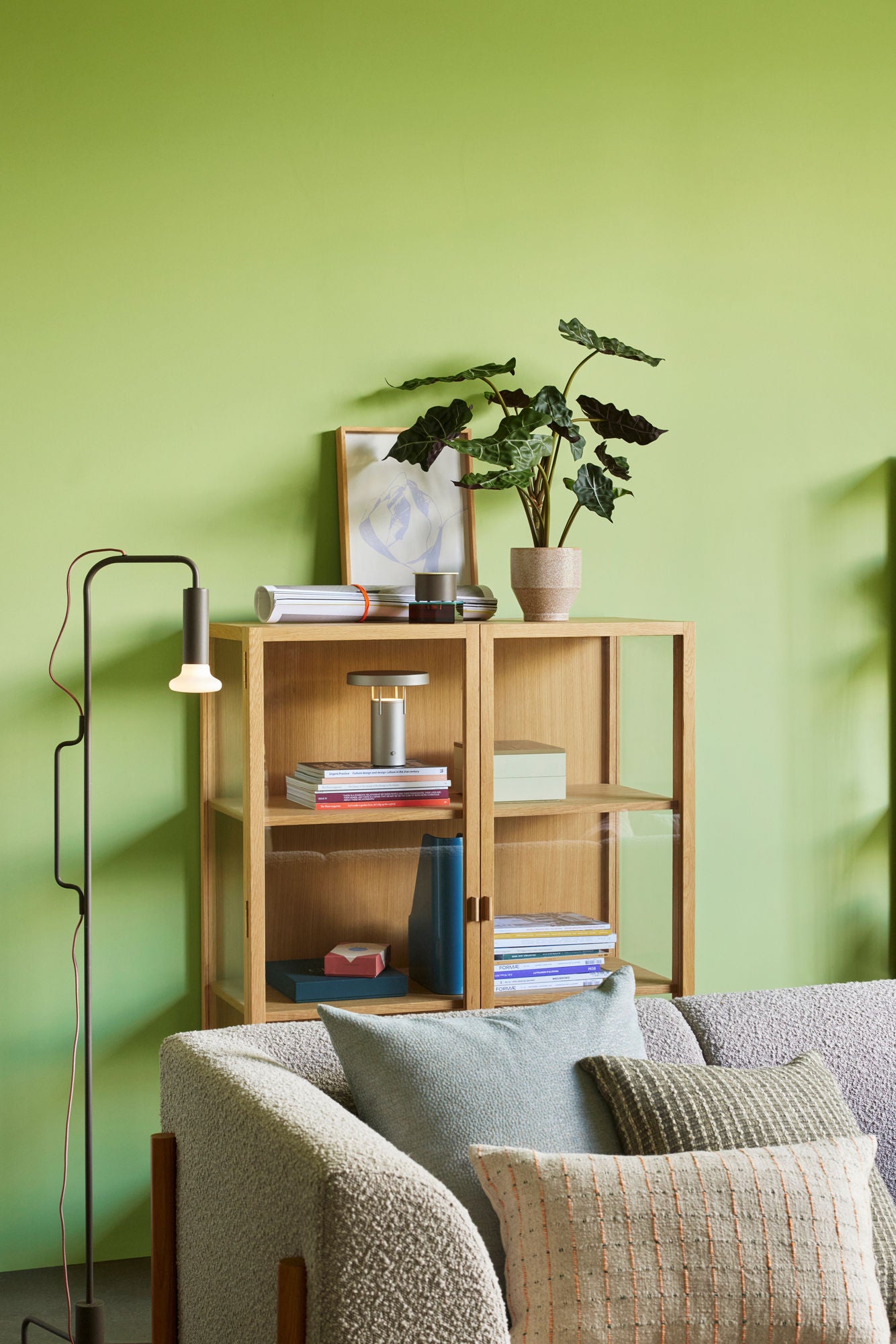 Hübschin rytminen tyyny beige/oranssi/musta