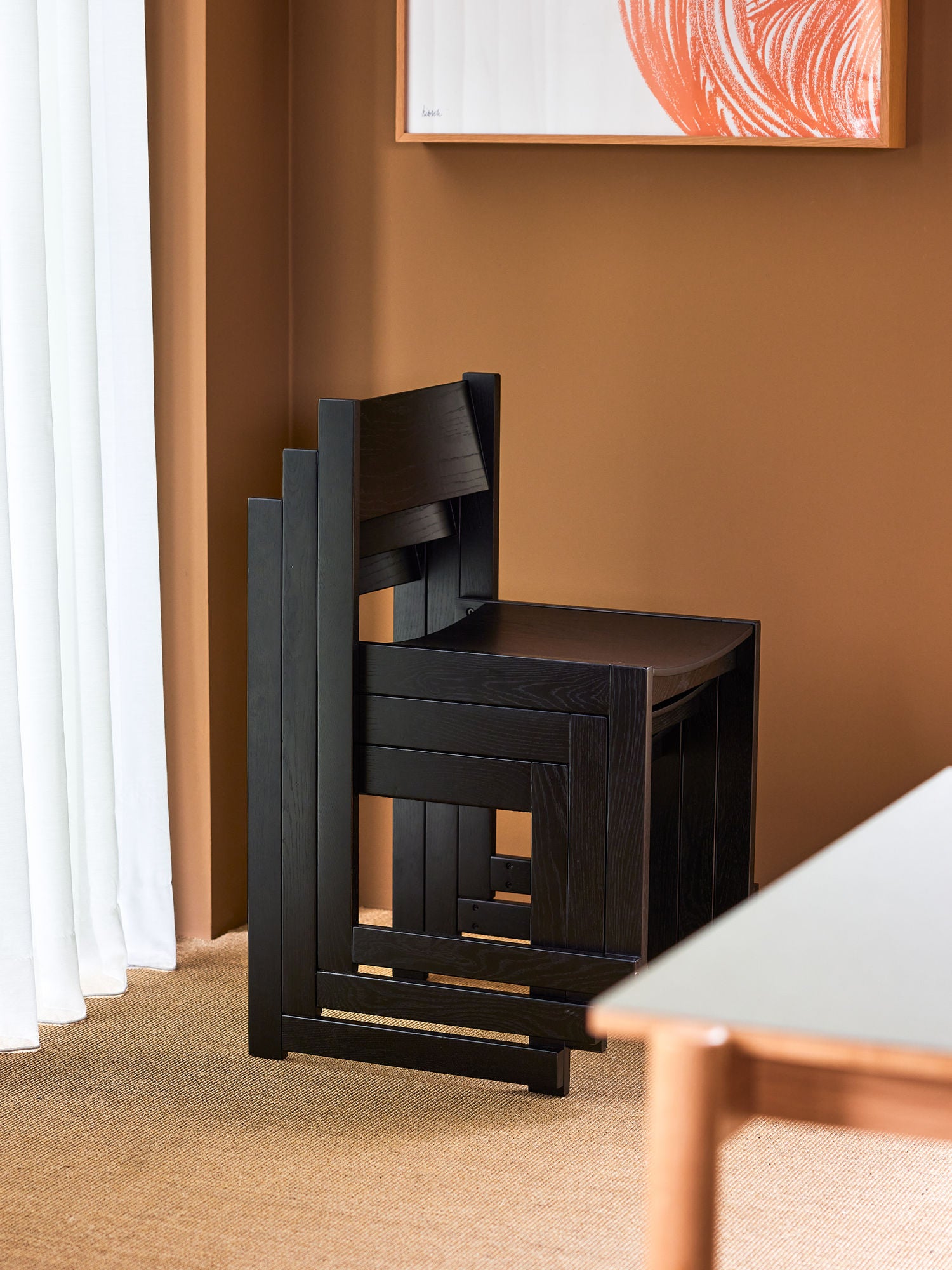 Hübsch forma ruokasali tuoli musta