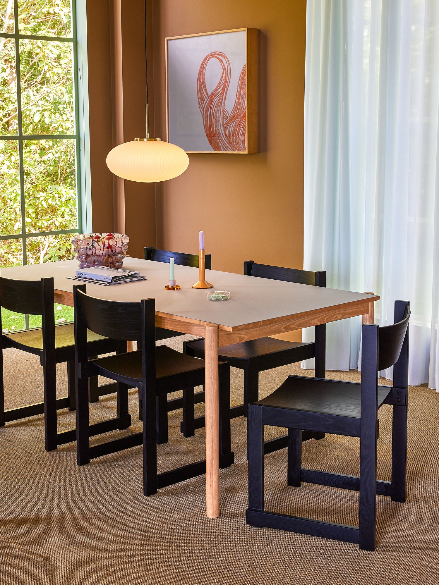 Hübsch forma ruokasali tuoli musta