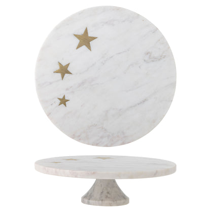 Bloomingville Fenya Star Cake -ruoka, valkoinen, marmori