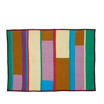 Hübsch Pavilion Plaid Block Burgundy/Monivärinen