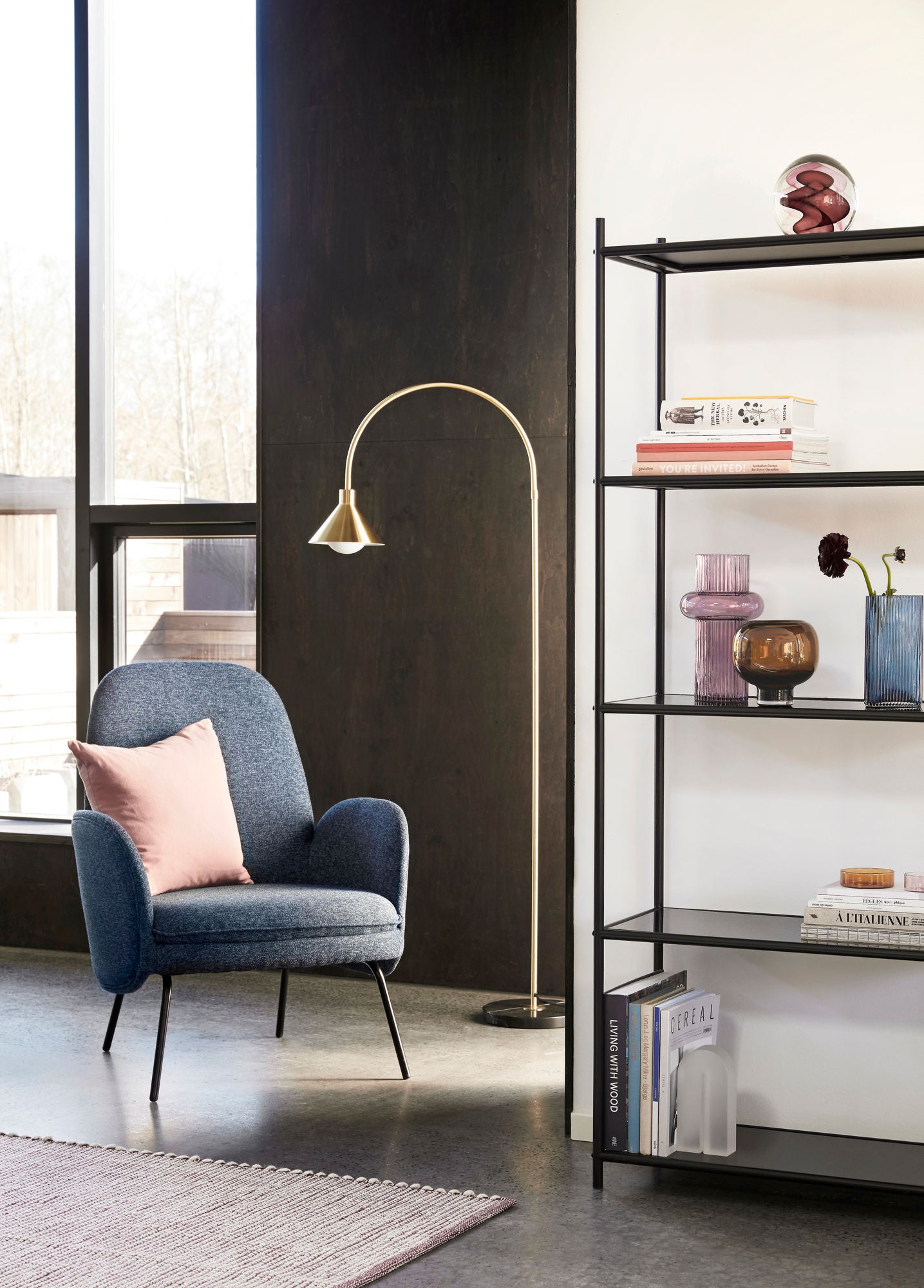 Hübsch Unikko matto Burgundia/valkoinen