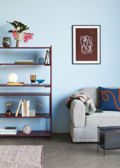 Hübsch Unikko matto Burgundia/valkoinen