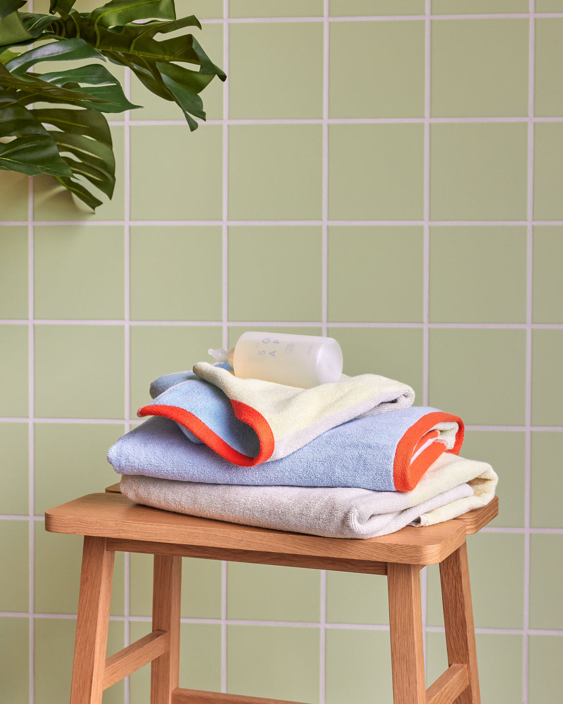 Hübsch -lohkopyyhe pieni vaaleansininen/monivärinen