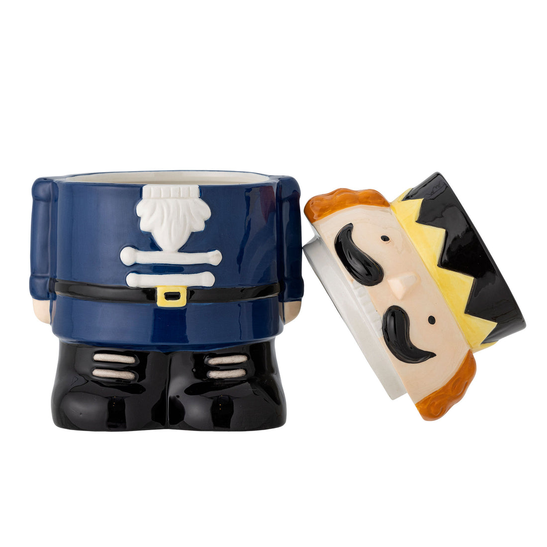 Bloomingville -juhlapurkki W/kansi, sininen, kivitavara