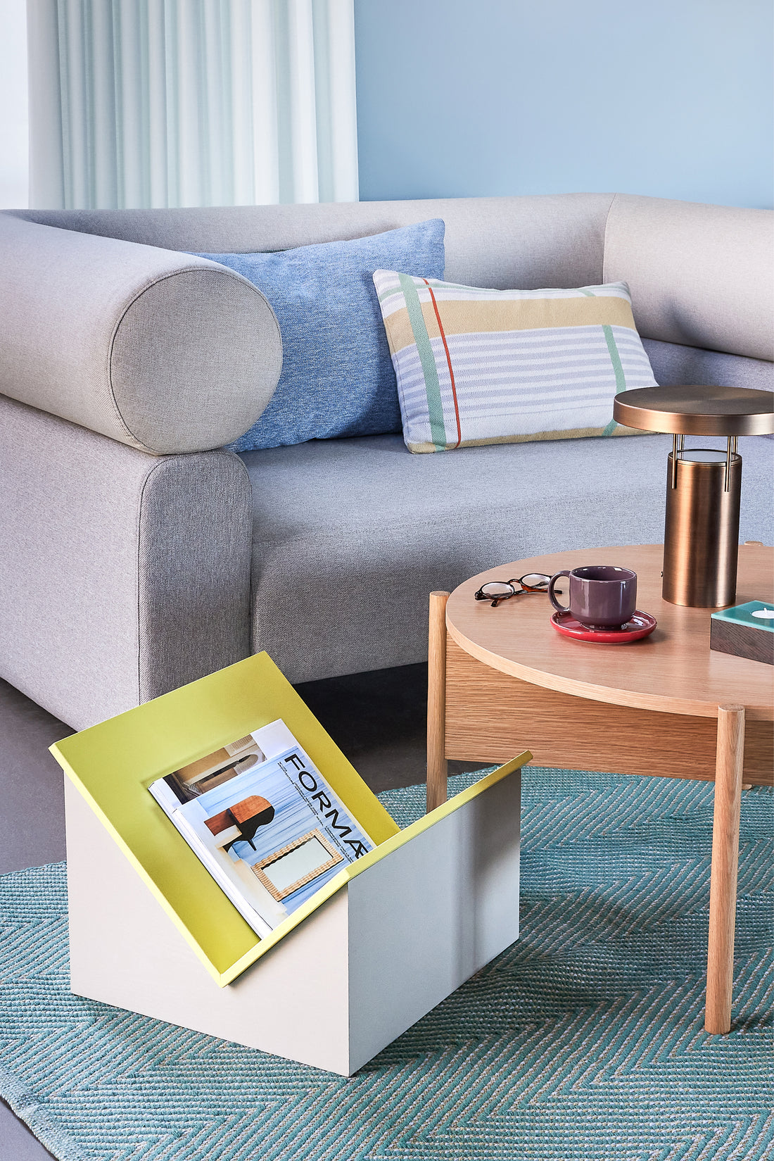 Tuo kannettava lamppu ruskeantunut messinki - Ø25xh28cm