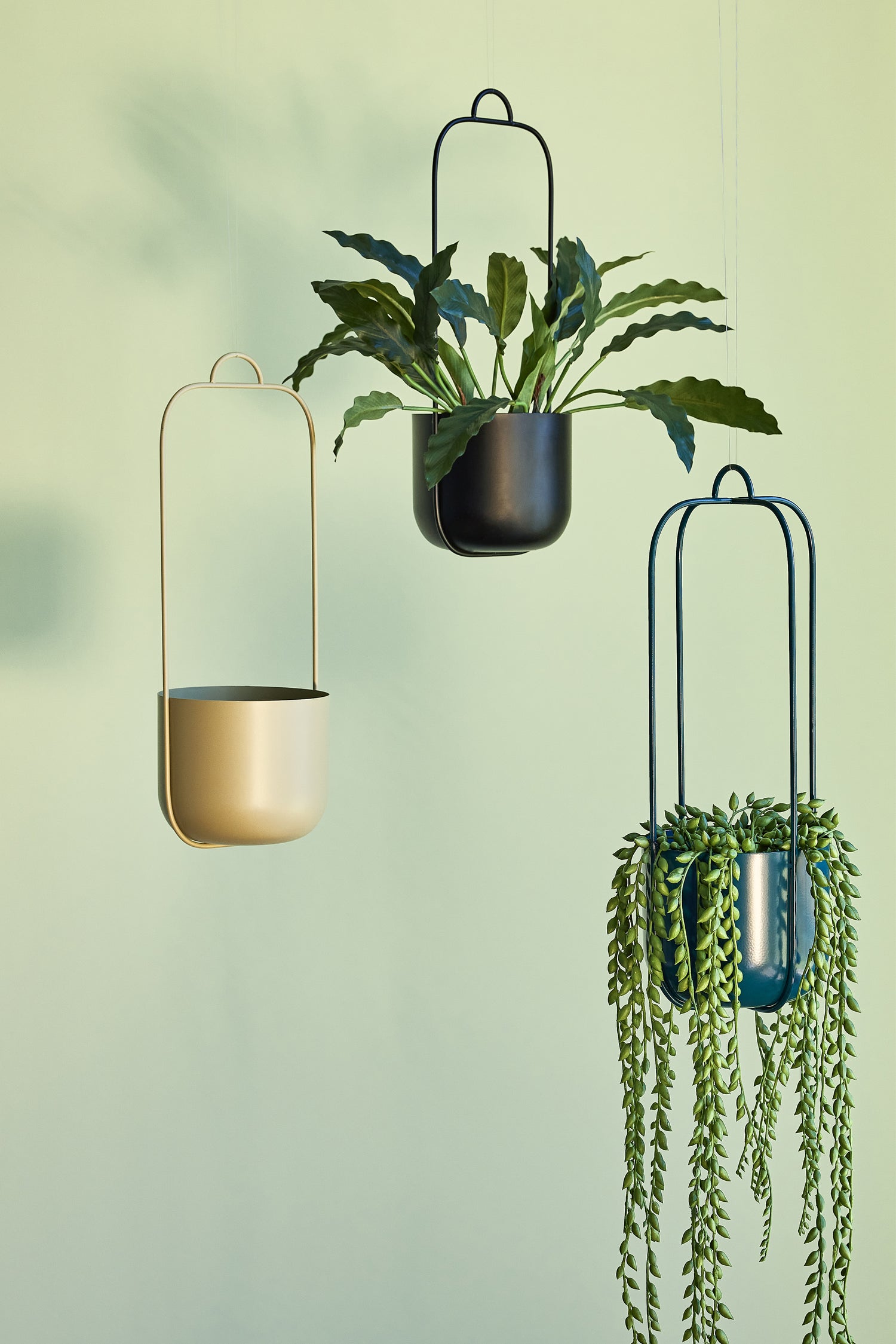 Lotus -roikkuu potin musta (sarja 2) - Ø16xh44cm