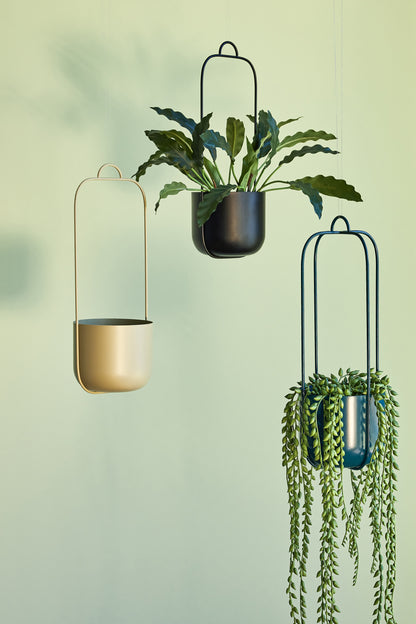 Lotus -roikkuu potin musta (sarja 2) - Ø16xh44cm