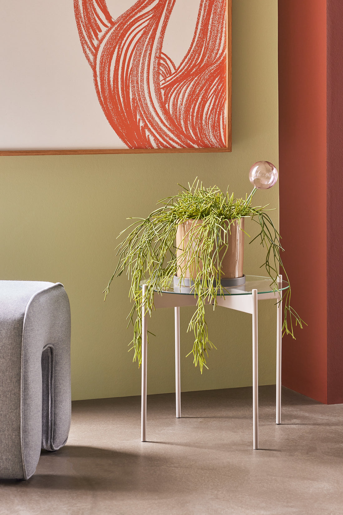 Flora Selvvander Pinkki/vihreä - 8x8xh27cm