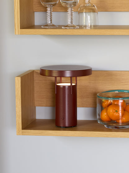 BringMe Kannettava Lamppu Mini Metallic Burgundy - ø18xh20cm