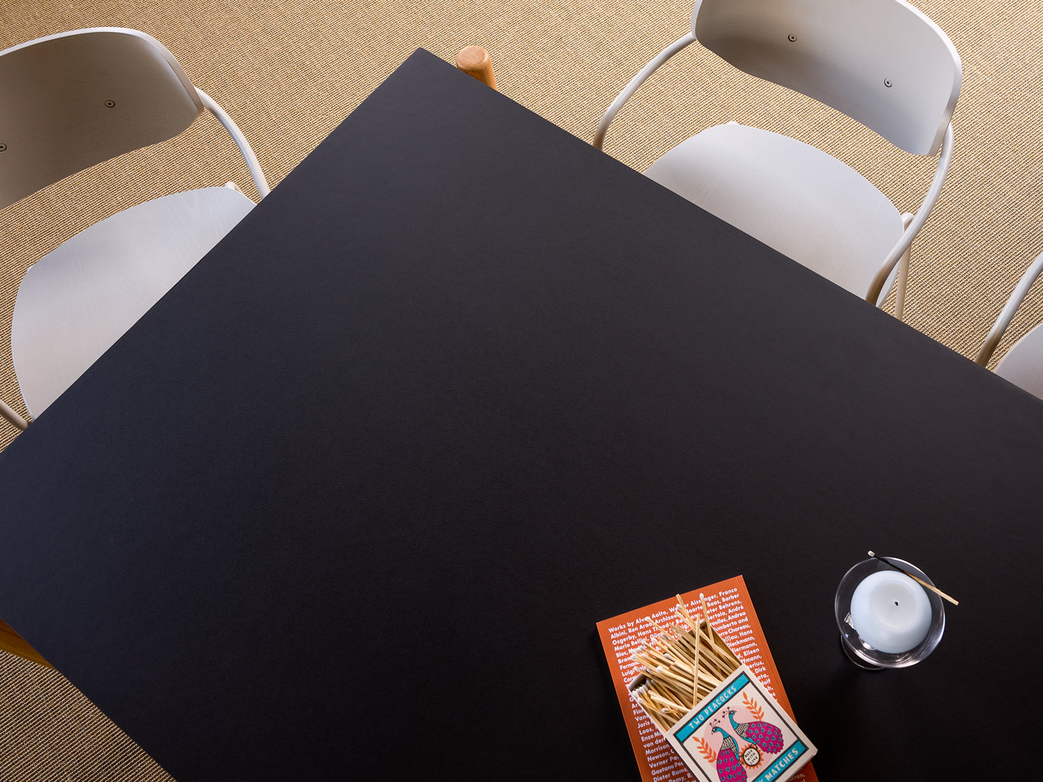 Vino ruokapöytä suorakaiteen muotoinen musta - 190x107xh75cm