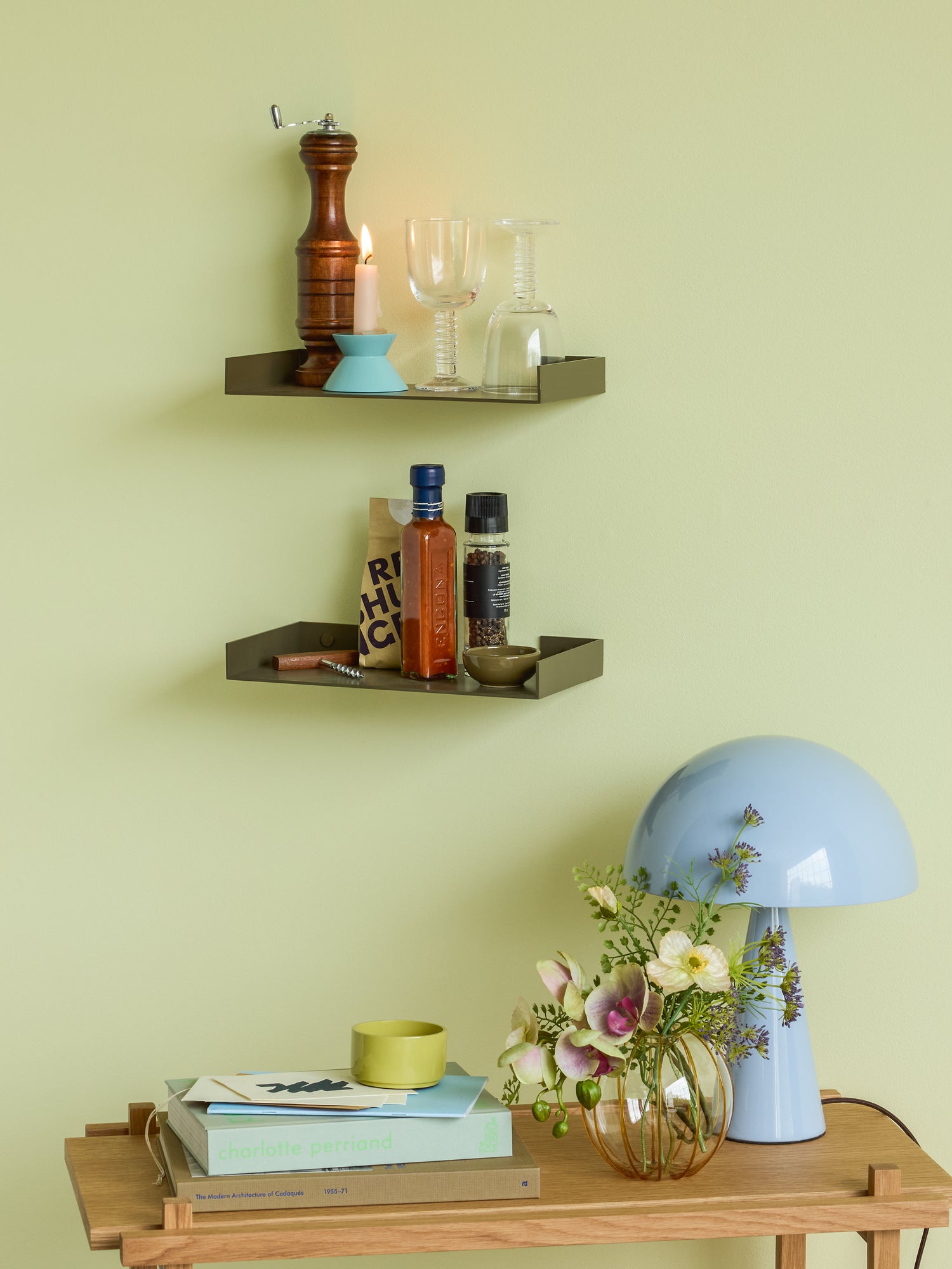 Mush-pöytävalaisin Mini Ice Blue - ø25xh34cm