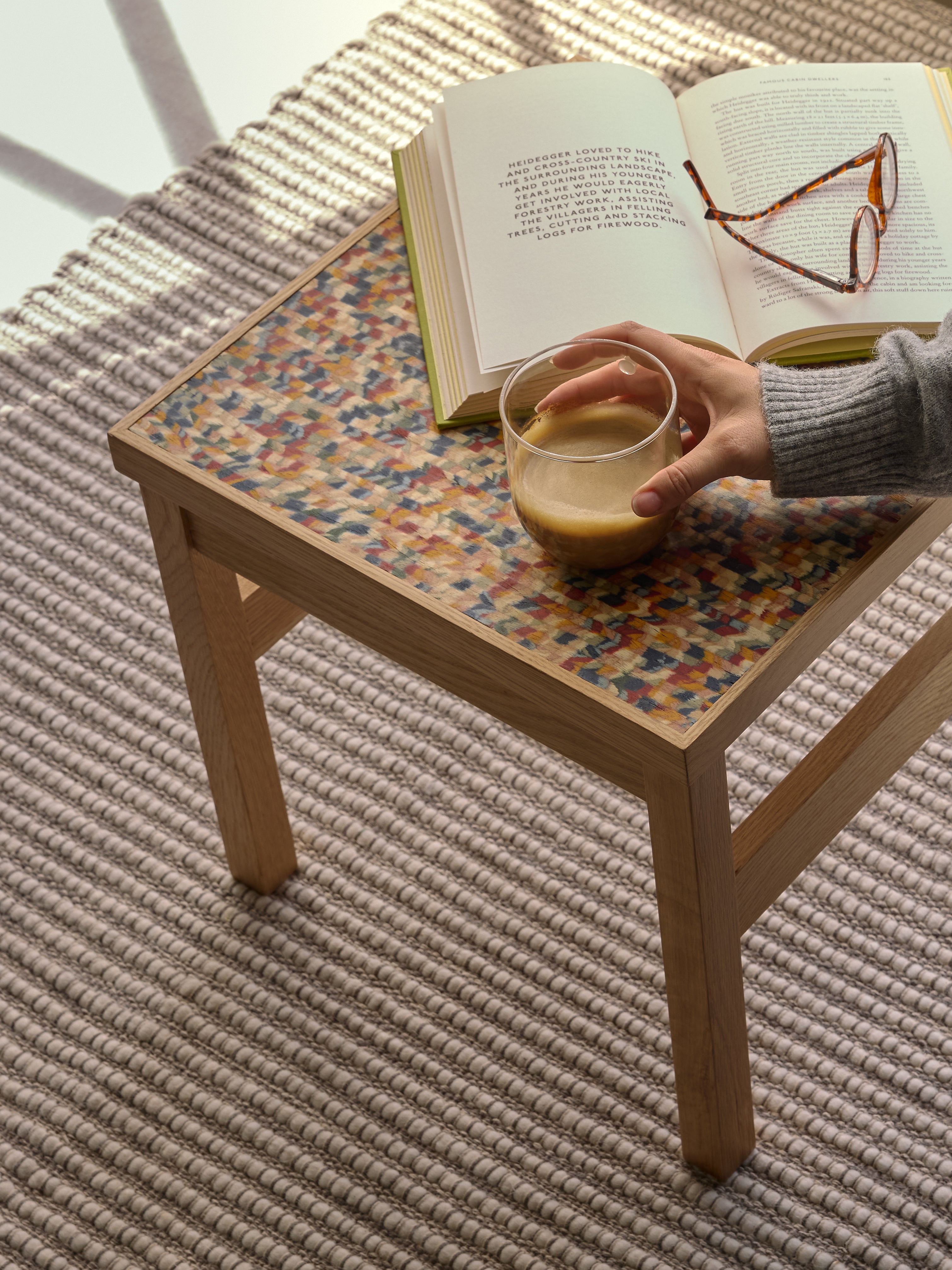 Konfetti-sivupöytä monivärinen - 40x40xh38cm