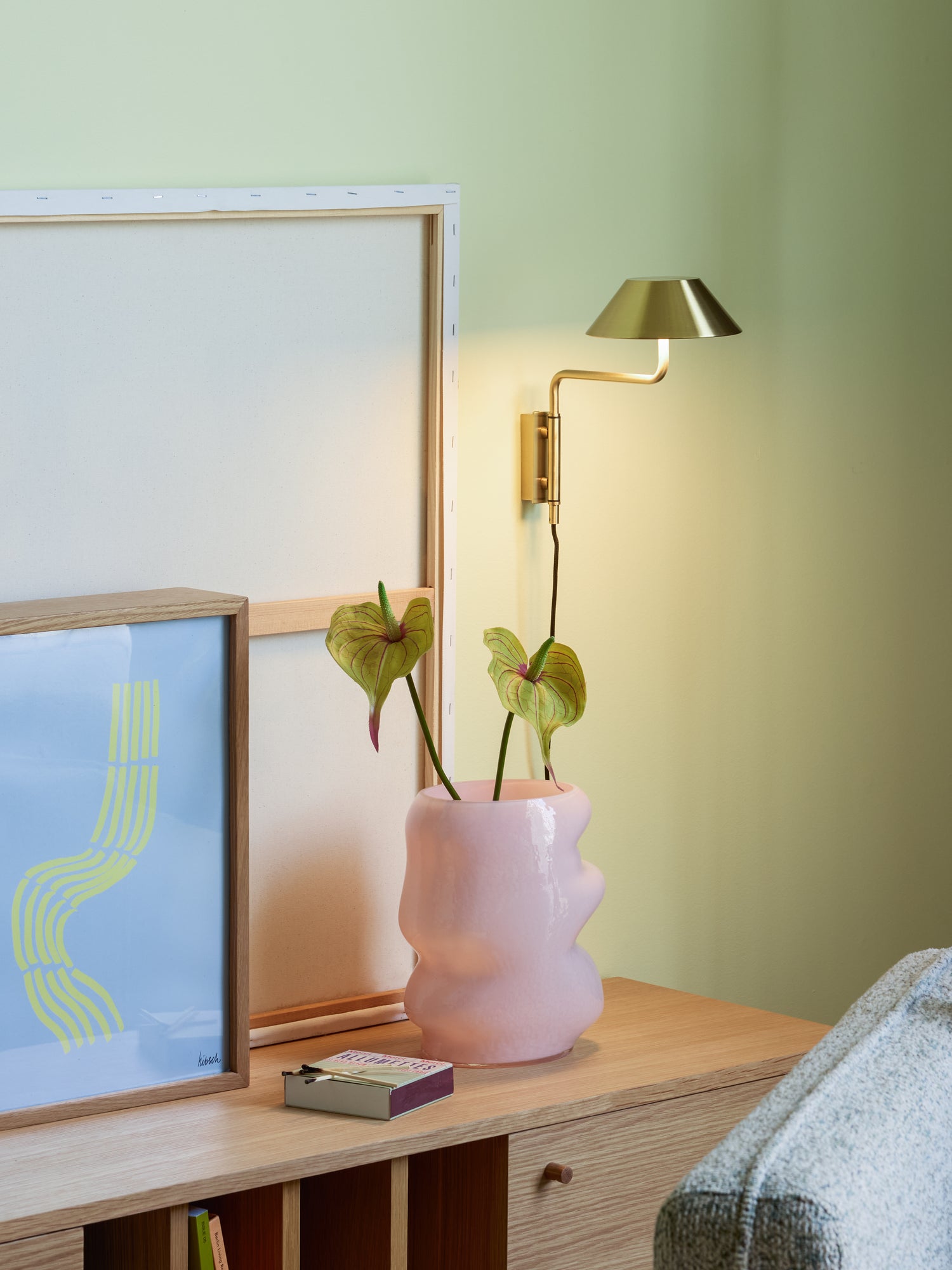 Kansi Seinävalaisin Messinkiväri - 30x30xh25cm