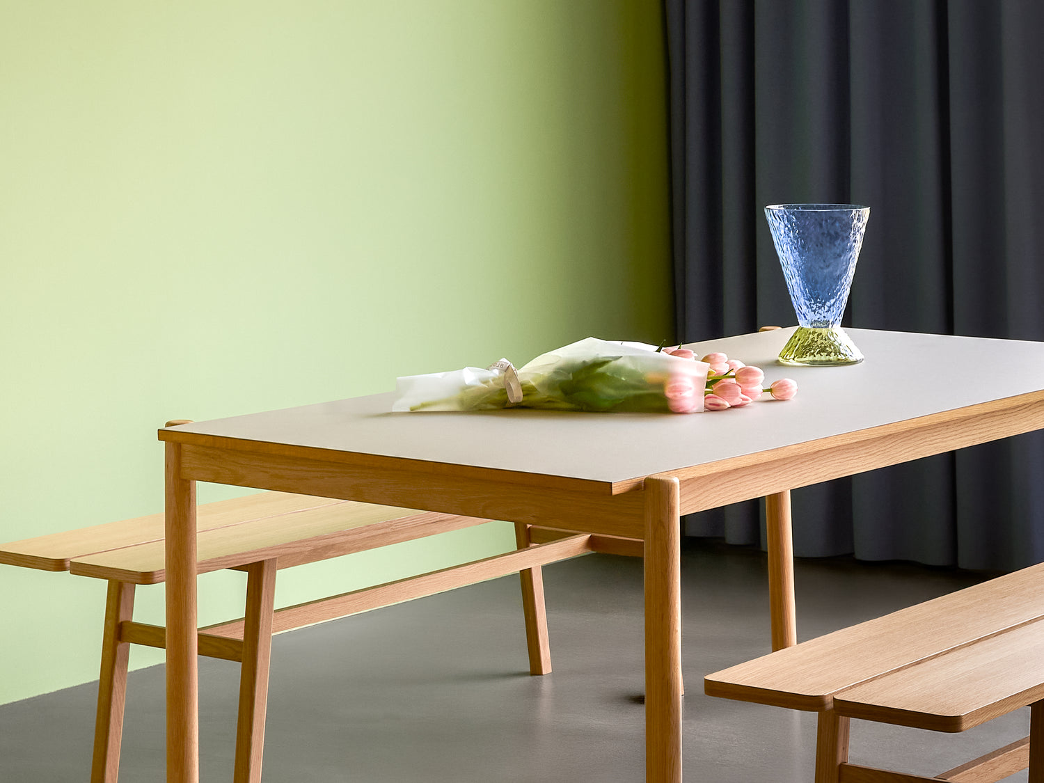 Vino ruokapöytä suorakaiteen muotoinen harmaa - 190x107xh75cm