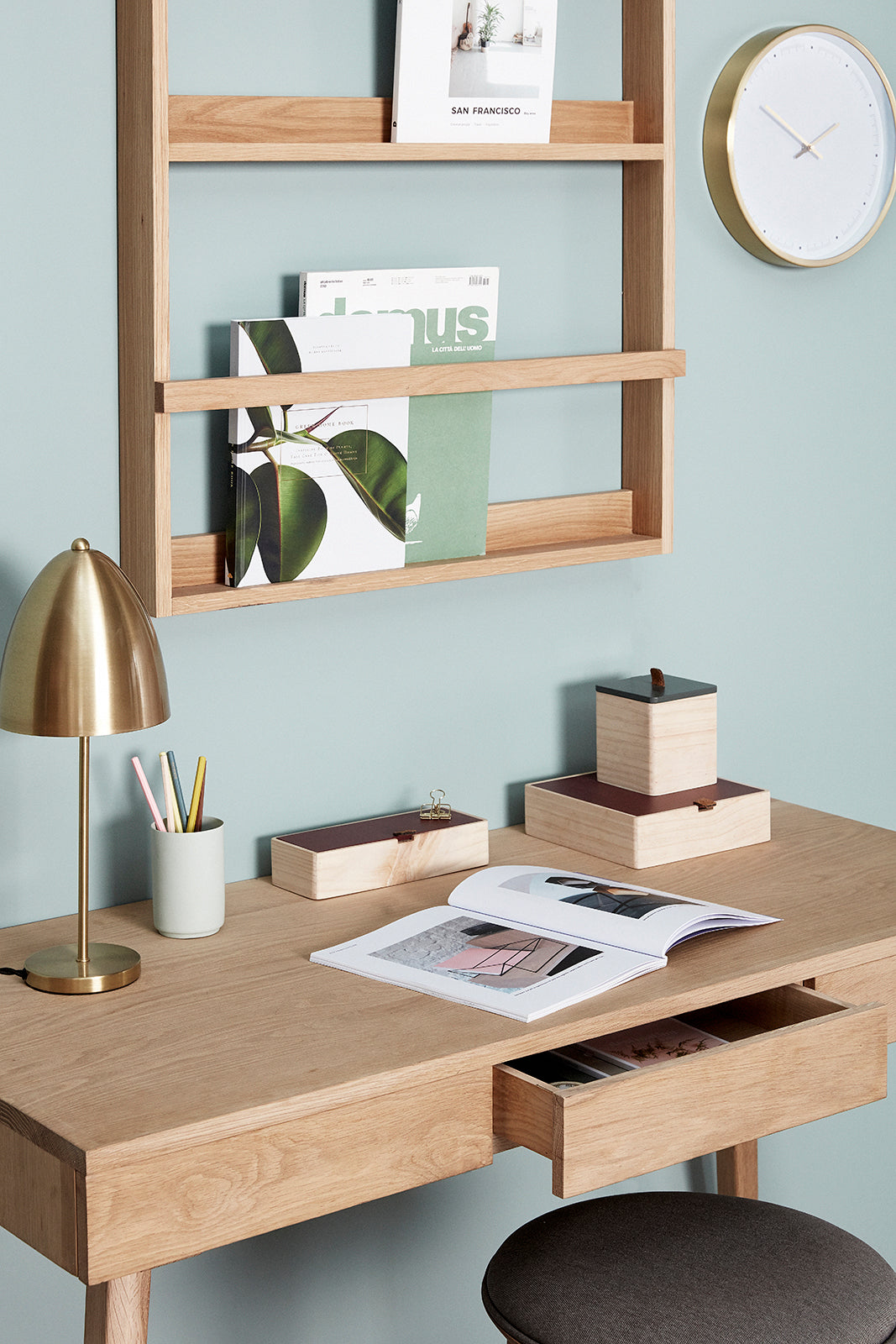 Cap Table Lamp Brass Color - Ø15xH40cm, E14/40W