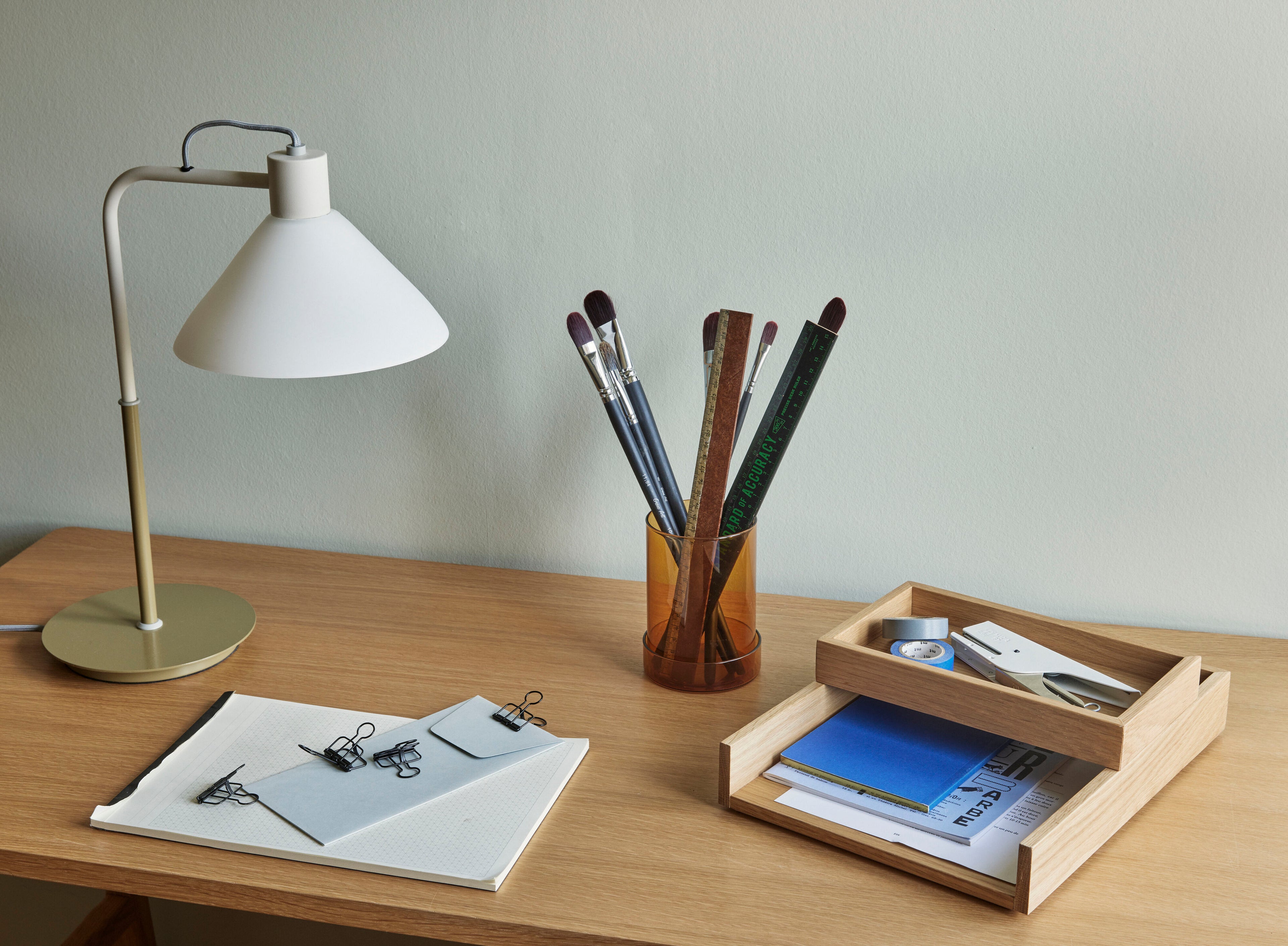 Spot Table Lamp Khaki - Ø37x22xh44cm, e27