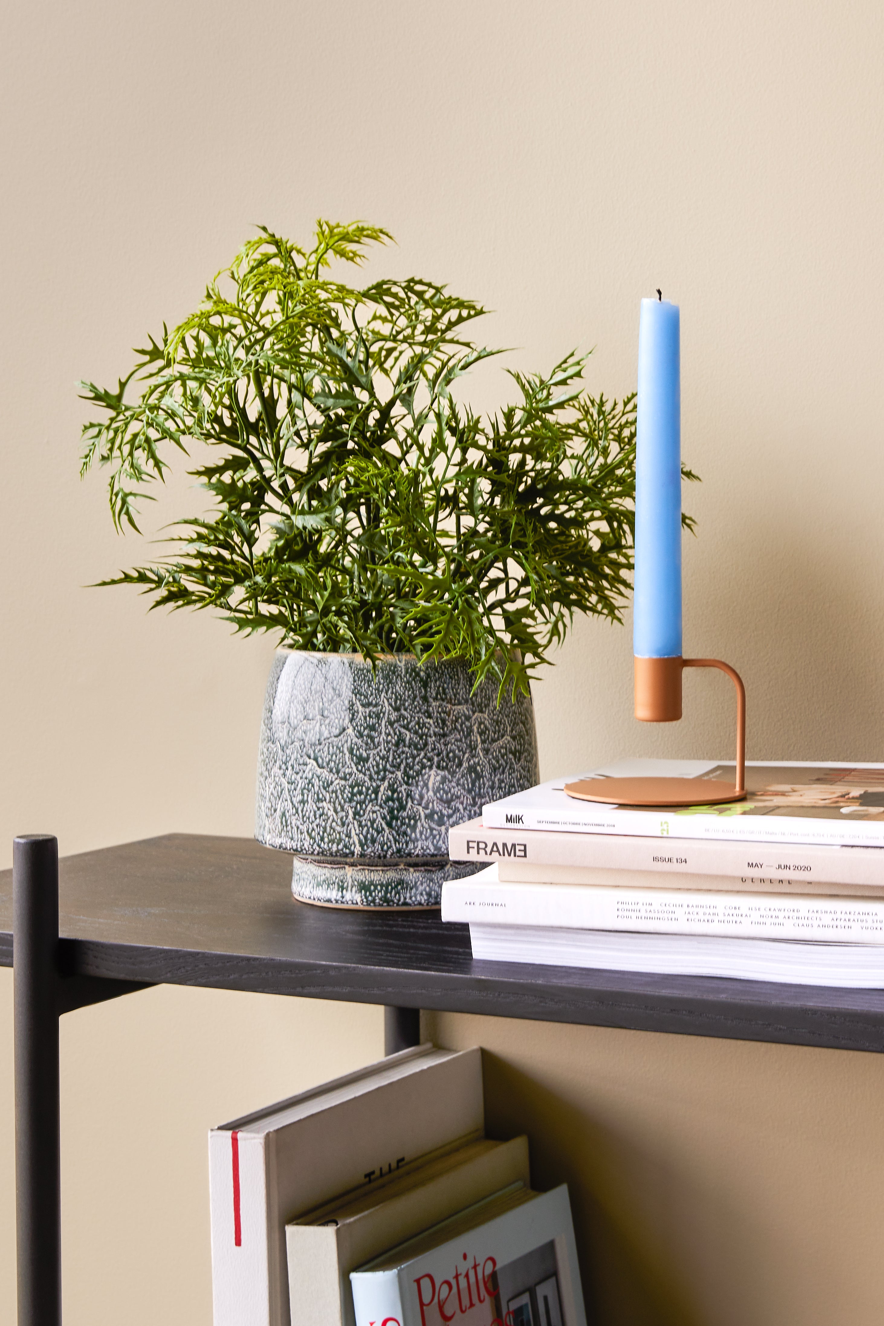 Curve kynttilänjalka oranssi - ø9xh7cm