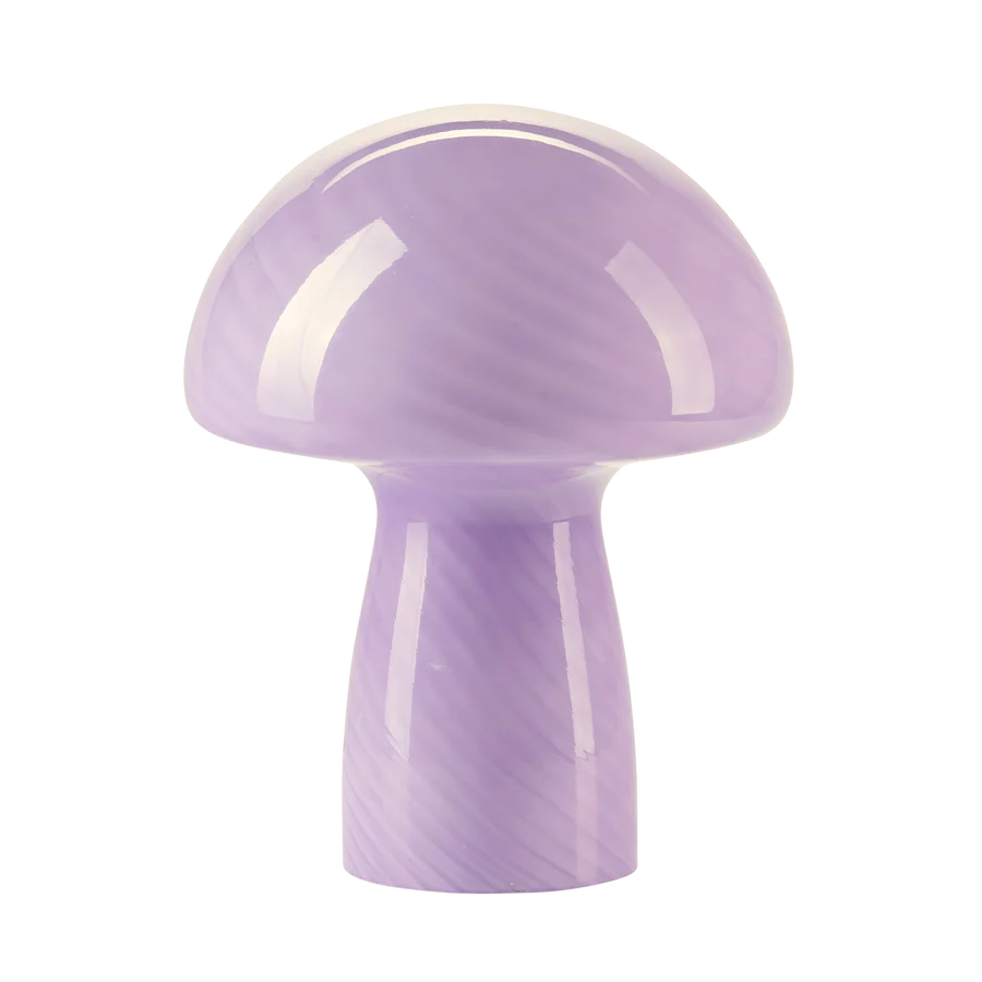 Bahne - sienilamppu - sienipöytävalaisin, laventeli - H23 cm.