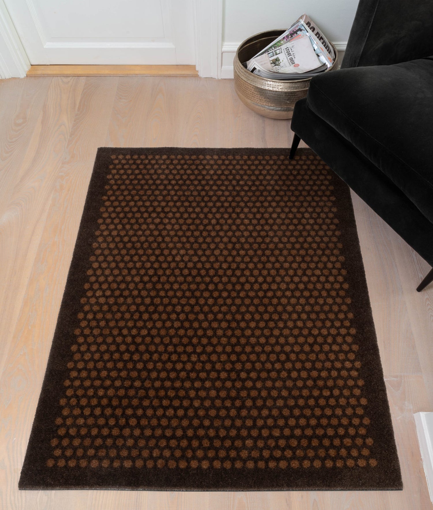 Uutiset - matto/oli 90 x 130 cm - piste/konjakki -dark Brown