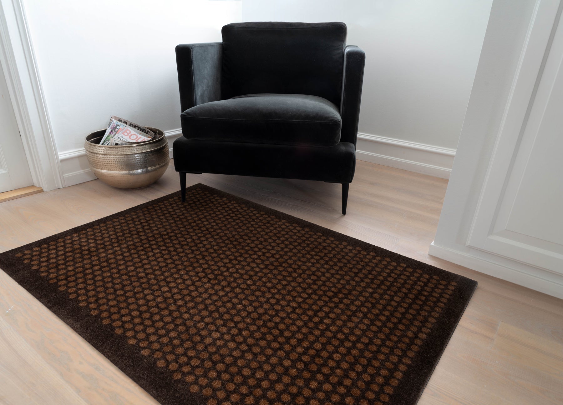 Uutiset - matto/oli 90 x 130 cm - piste/konjakki -dark Brown