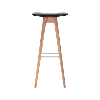 Andersen Furniture - HC1 barstol - sæde i sort læder - understel i eg/hvidpigmenteret - H80 cm - Andersen Furniture - DesignGaragen.dk