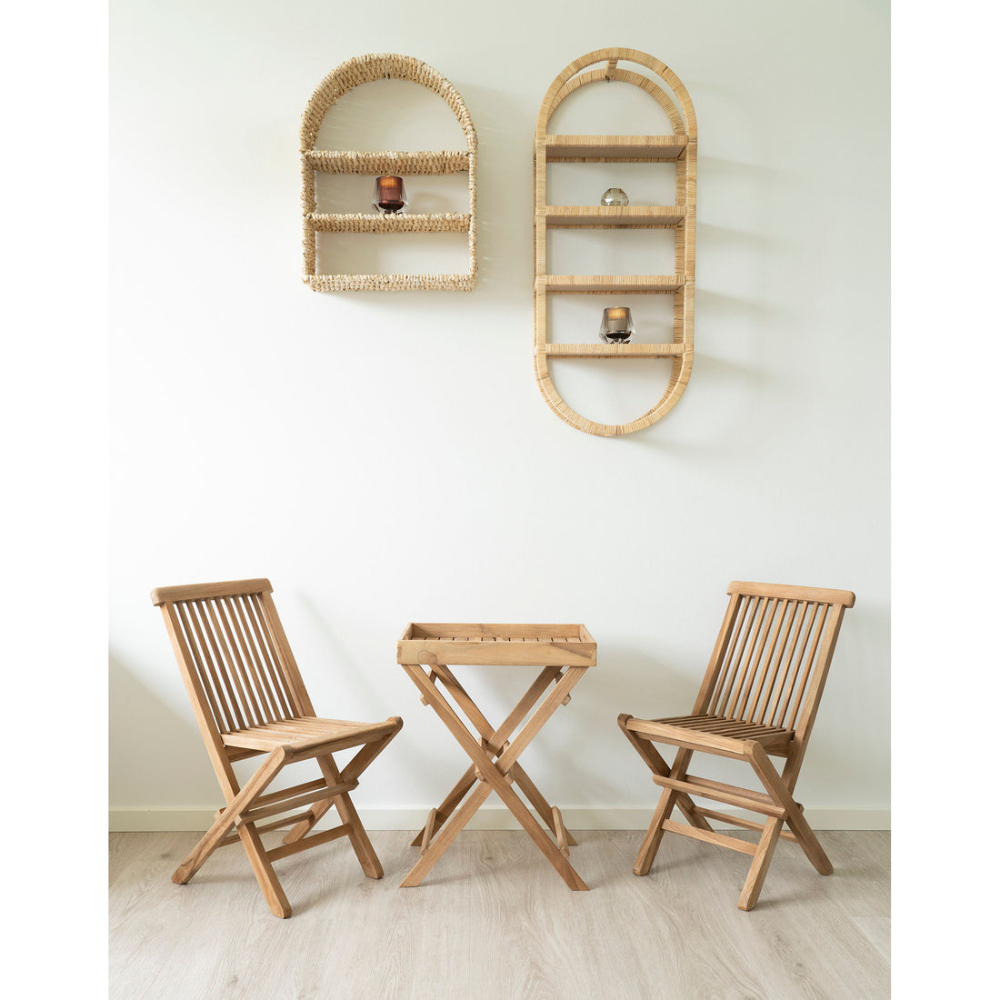 Liege -hylly - soikea hylly Rattan 33x13x78 cm - 1 - tietokoneet