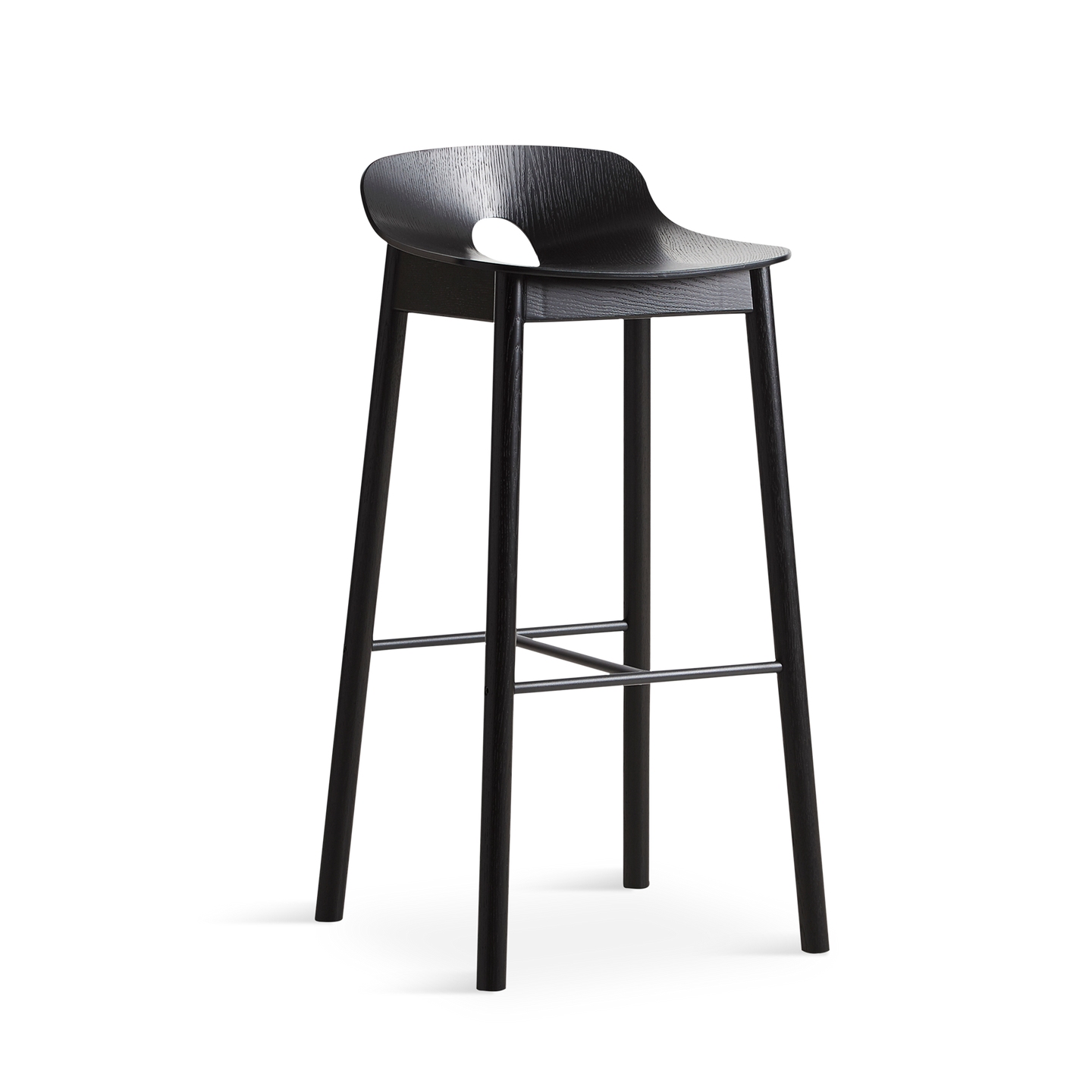 WOUD - Mono bar stool - Black - WOUD - DesignGaragen.dk