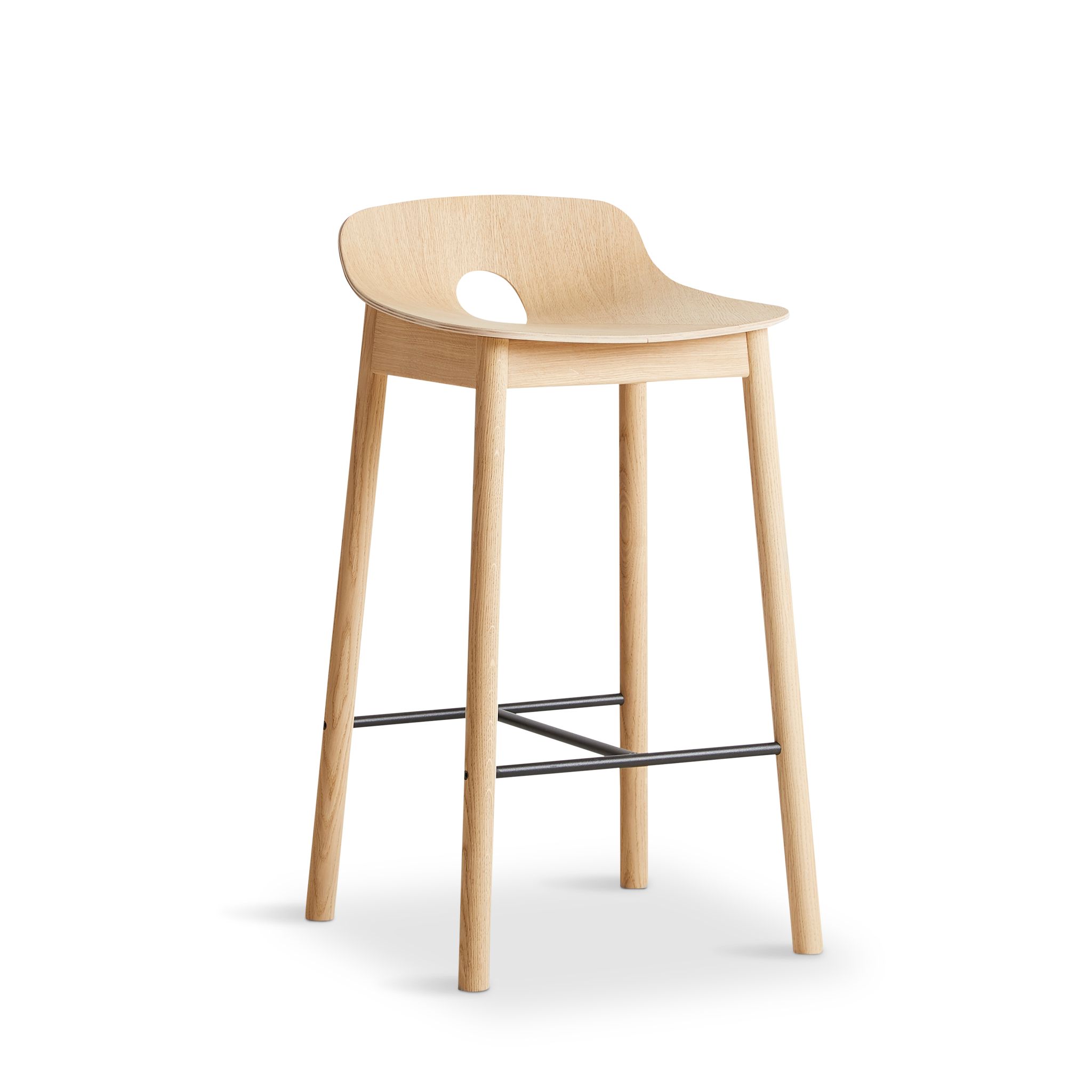 WOUD - Mono counter chair - White pigmented oak - WOUD - DesignGaragen.dk