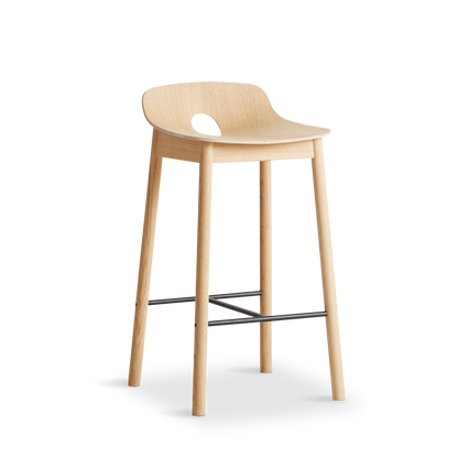 WOUD - Mono counter chair - White pigmented oak - WOUD - DesignGaragen.dk