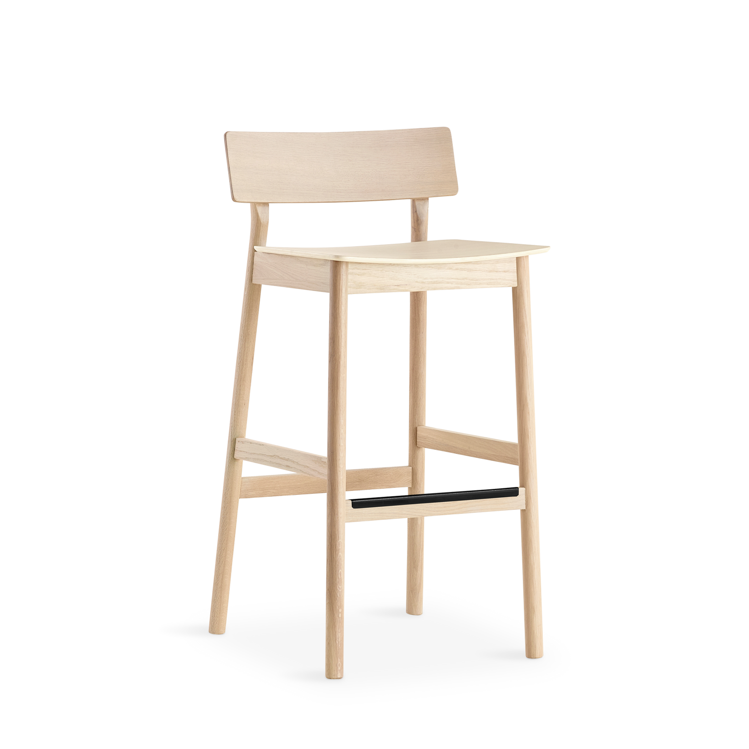 WOUD - Pause counter chair 2.0 - White pigmented oak - WOUD - DesignGaragen.dk