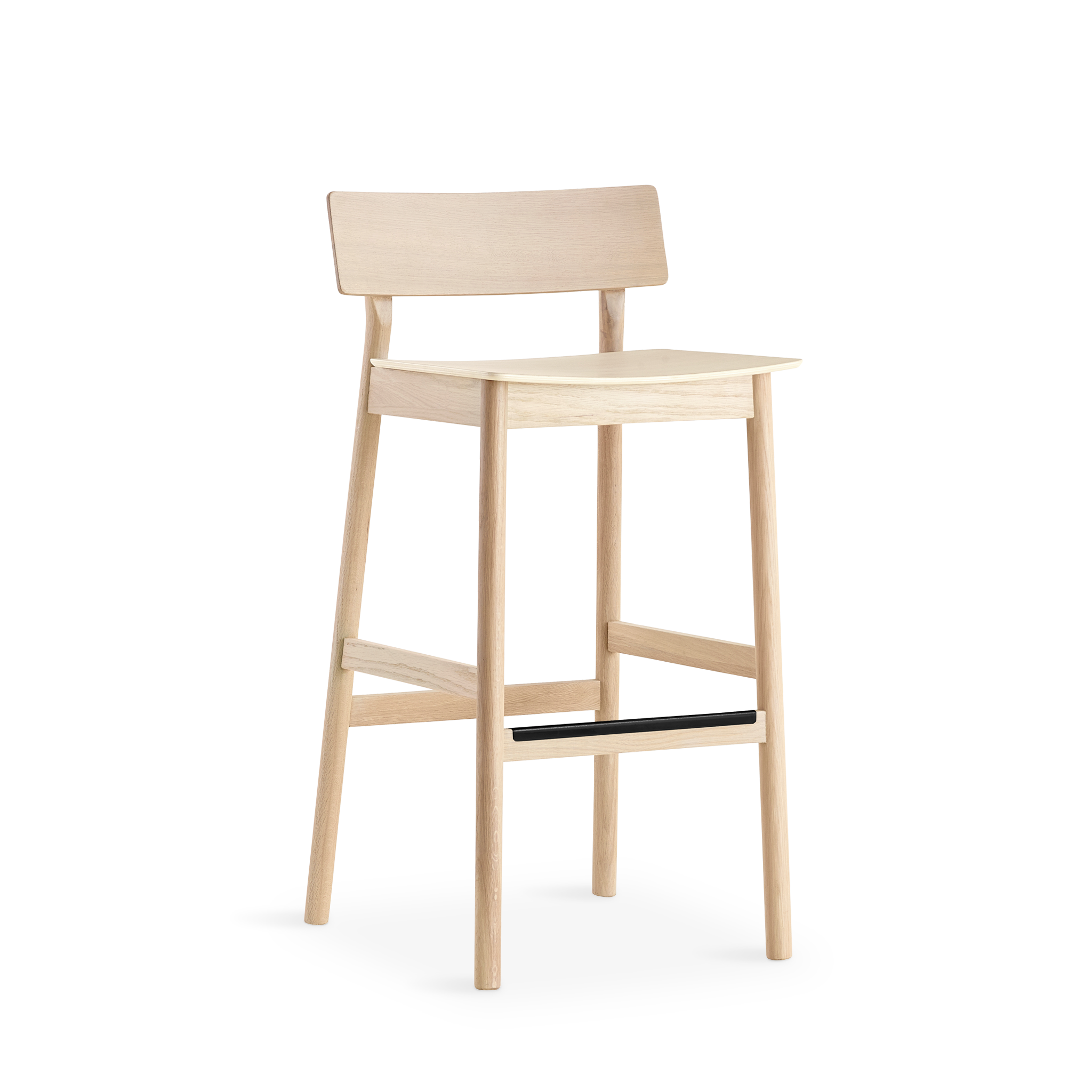 WOUD - Pause counter chair 2.0 - White pigmented oak - WOUD - DesignGaragen.dk