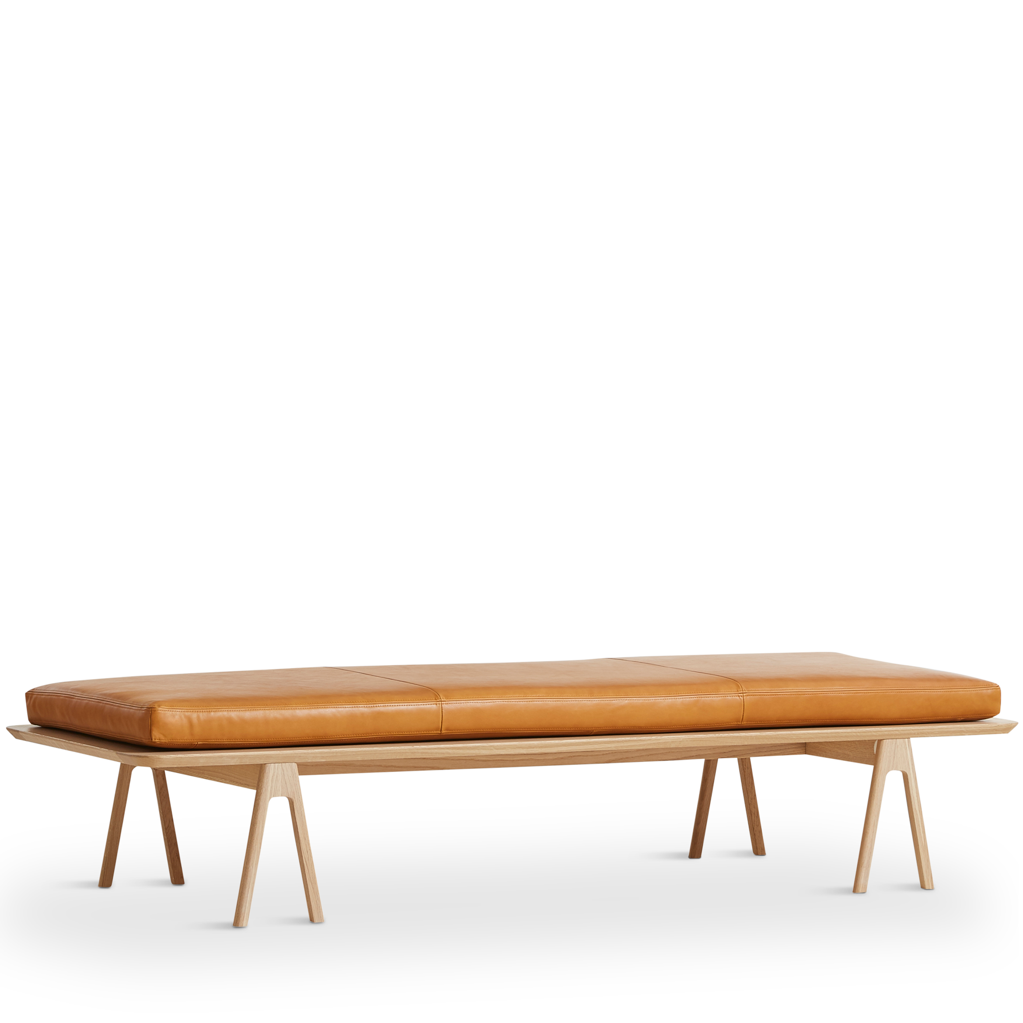 WOUD - Level daybed - Cognac/oak 190x76,50x41 cm - WOUD - DesignGaragen.dk