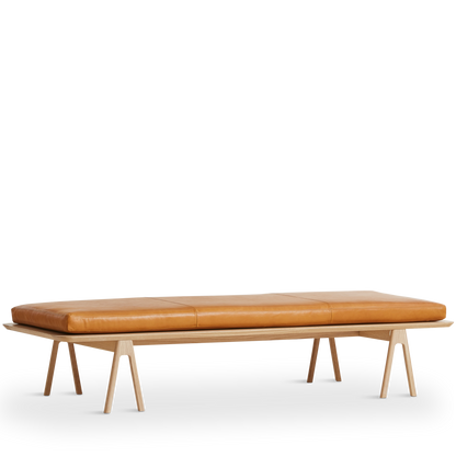 WOUD - Level daybed - Cognac/oak 190x76,50x41 cm - WOUD - DesignGaragen.dk