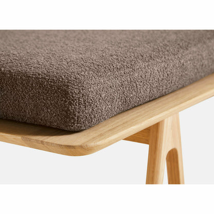 Woud - Taso -sohva - tummanruskea buklé/tammi 190x76.50x41 cm