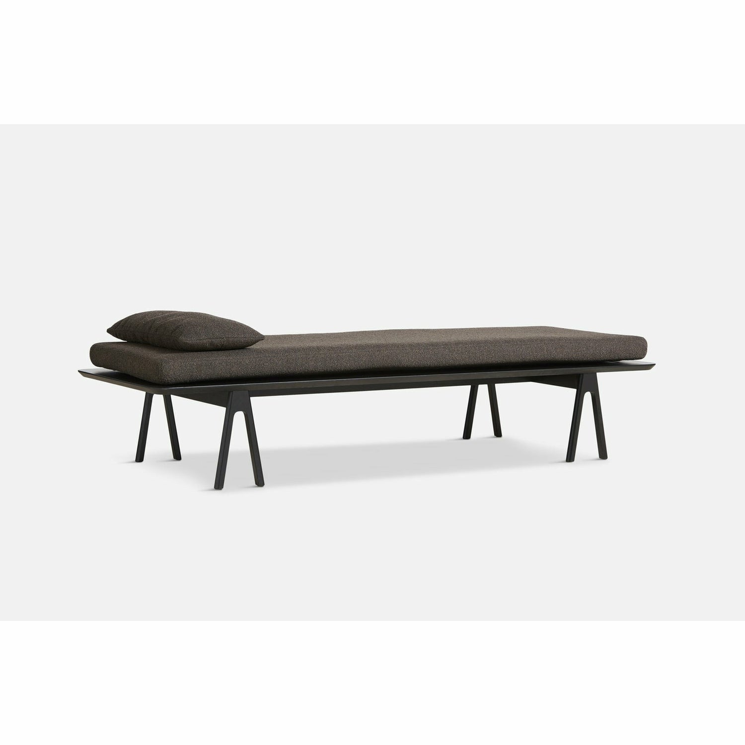 Woud - Taso -sohva - tummanruskea bouclé/musta 190x76.50x41 cm