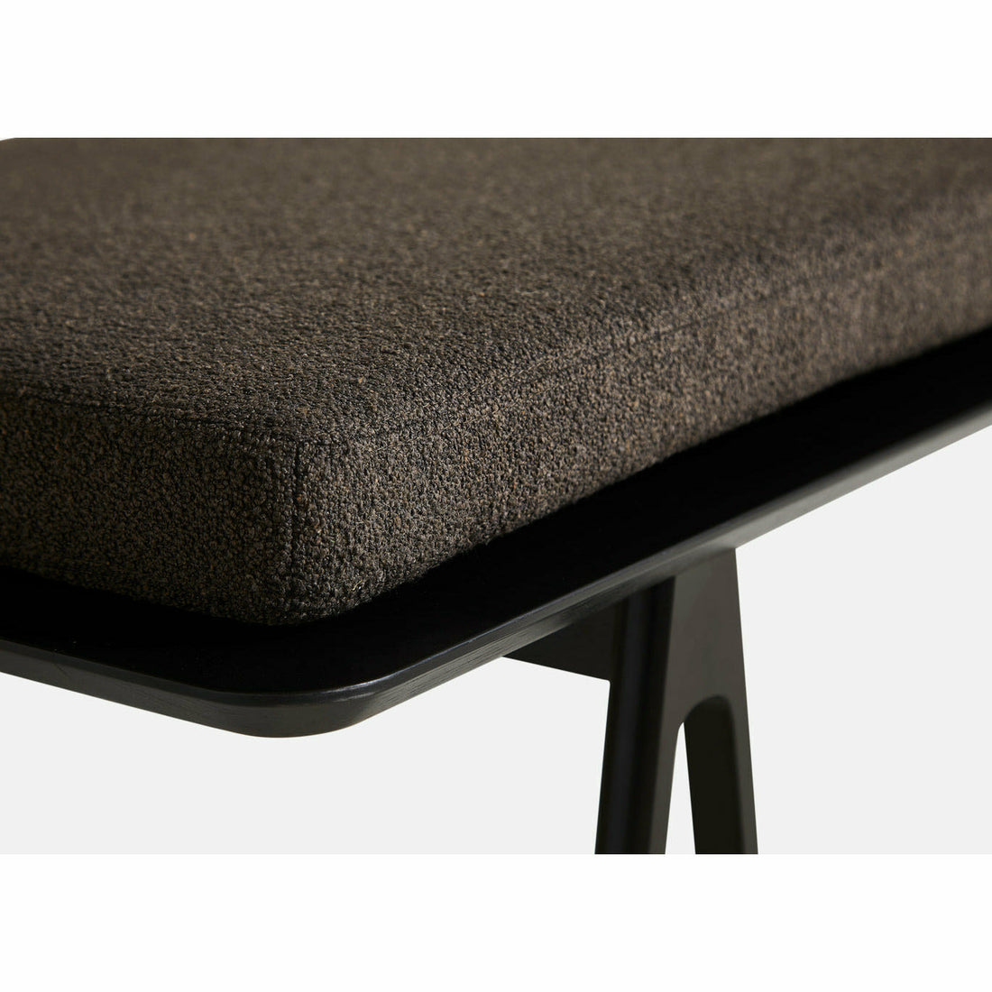 WOUD - Level daybed - Dark brown bouclé/black 190x76,50x41 cm - WOUD - DesignGaragen.dk