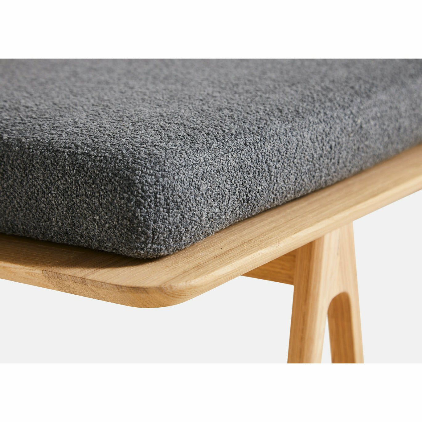 WOUD - Level daybed - Grey bouclé/oak 190x76,50x41 cm - WOUD - DesignGaragen.dk