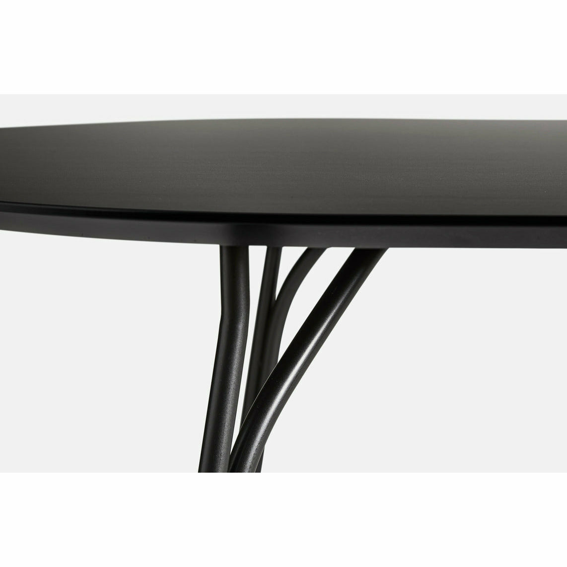 Woud - puun ruokapöytä (120 cm) - hiili musta/musta