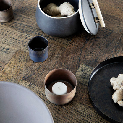 Talo -lääkäri - majakkavaihe, määrittele, antiikki kupari - H: 5 cm, dia: 8 cm