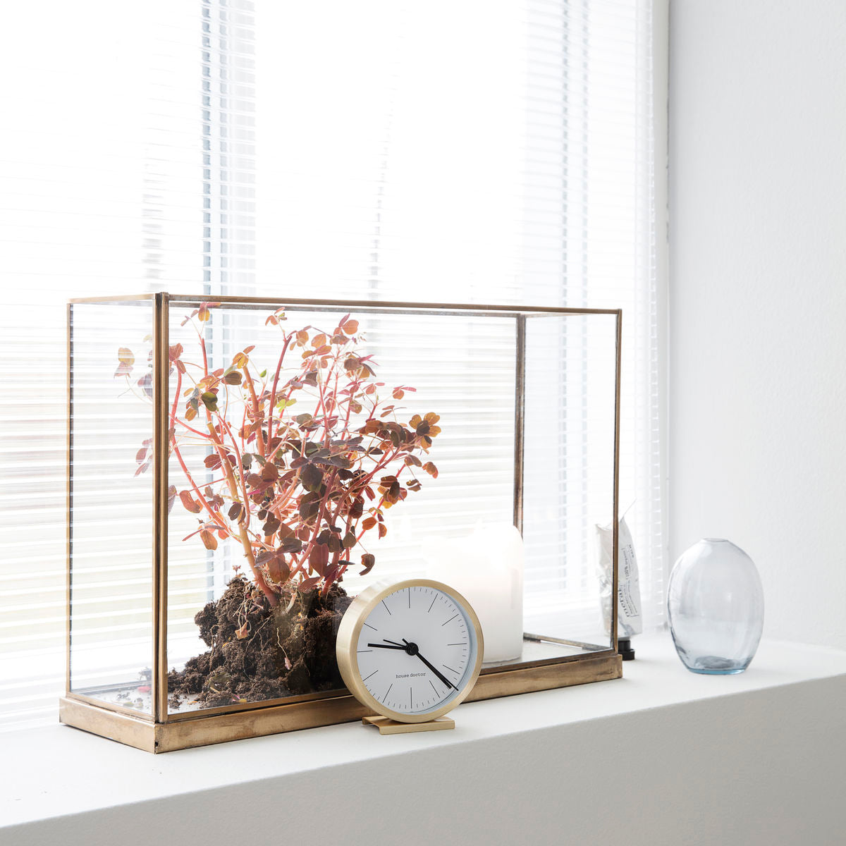 House Doctor - näyttölaatikko, antiikkimetallinen - leveys: 40 cm, leveys: 11 cm, korkeus: 27 cm