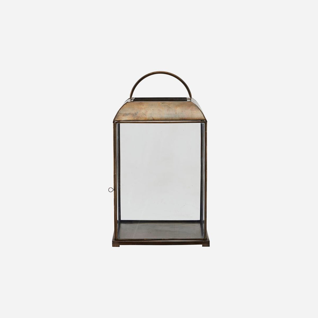 Talo-lääkäri-Lanterne, Mandurai, Antik Messing-L: 33 cm, W: 33 cm, H: 57 cm