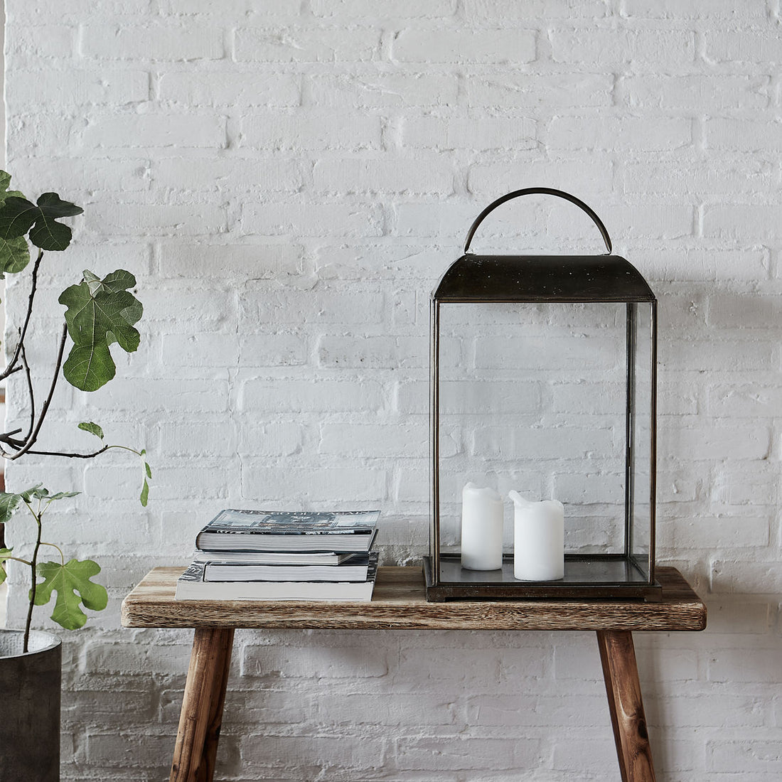 Talo-lääkäri-Lanterne, Mandurai, Antik Messing-L: 33 cm, W: 33 cm, H: 57 cm