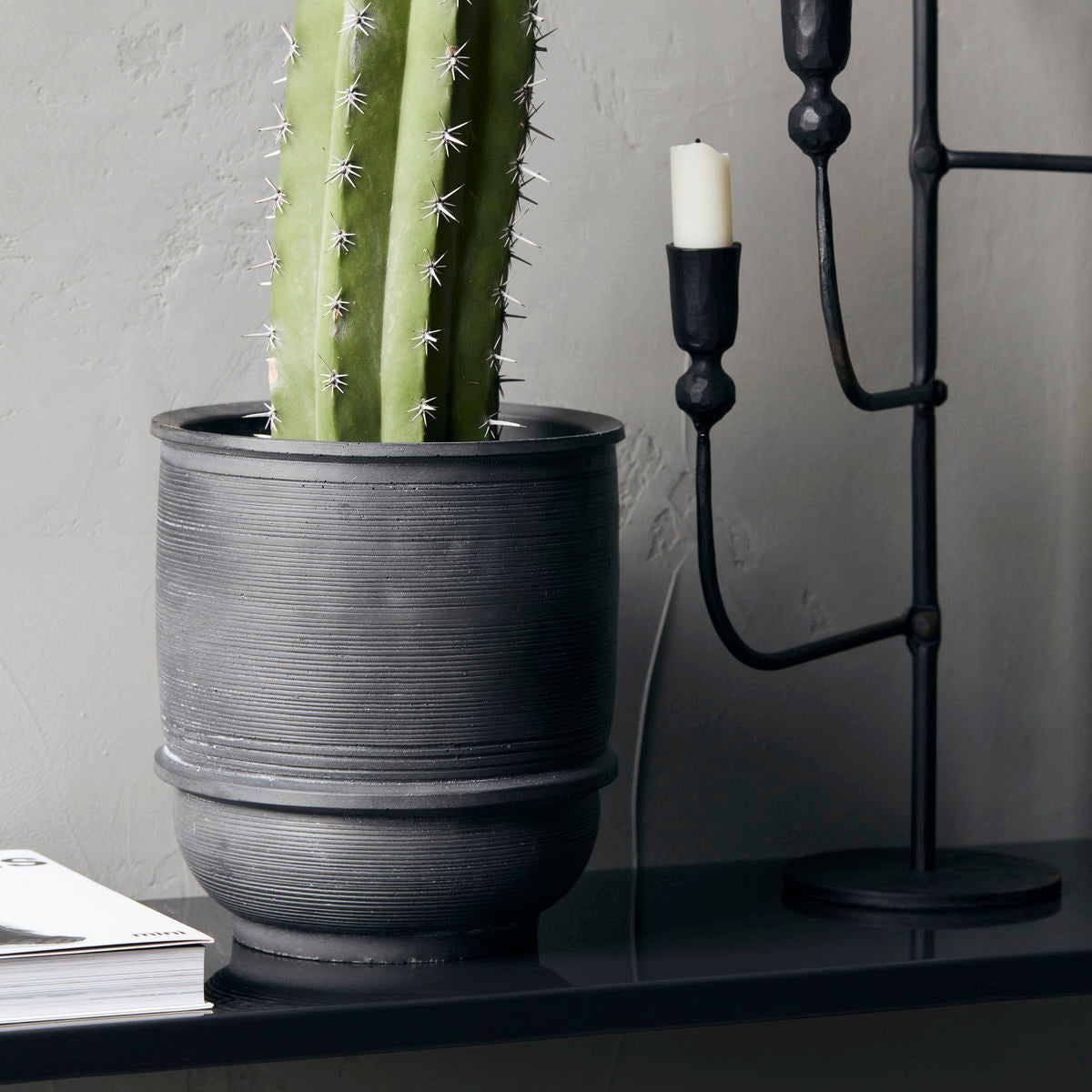 Talo -lääkäri - yrttipot, maa, betoni - h: 16 cm, dia: 14 cm