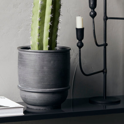 Talo -lääkäri - yrttipot, maa, betoni - h: 16 cm, dia: 14 cm