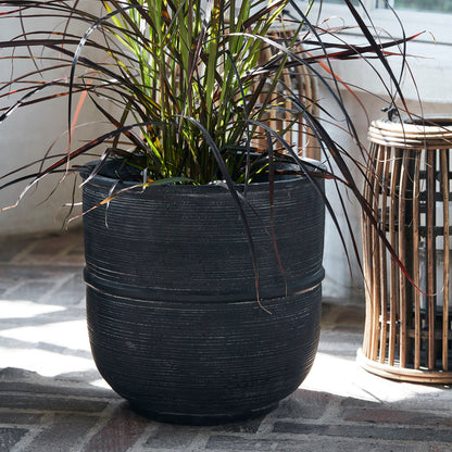 Talo -lääkäri - yrttipot, maa, betoni - h: 28 cm, dia: 28 cm