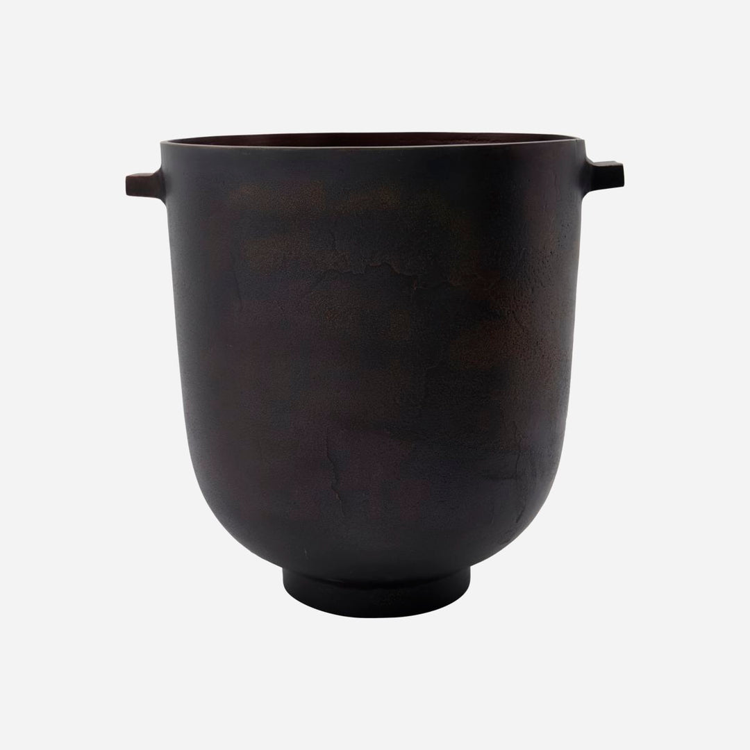 House Doctor Herb Pot, Foem, Browned Brass-H: 28 cm, Dia: 25 cm