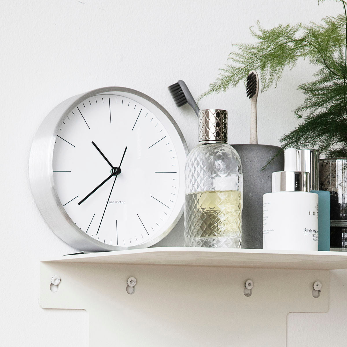 Talo -lääkäri - herätyskello, LE, hopea - H: 5 cm, dia: 9,2 cm