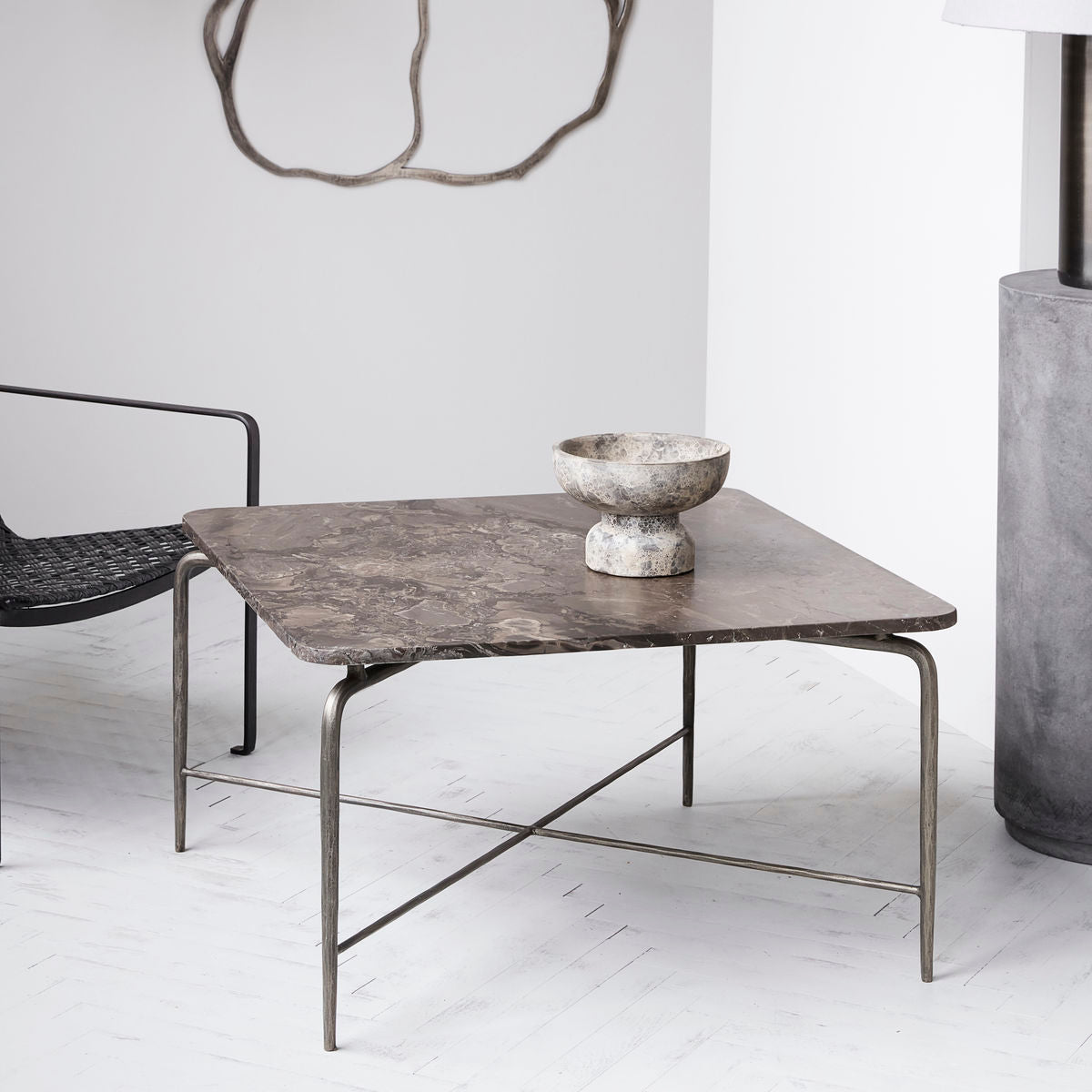 House Doctor - Sohvapöytä, Neliö, Ruskea - P: 80 cm, leveys: 80 cm, K: 45 cm